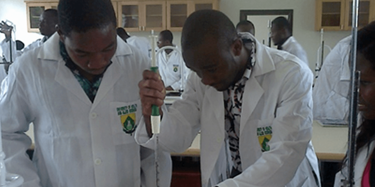 Students working on a lab