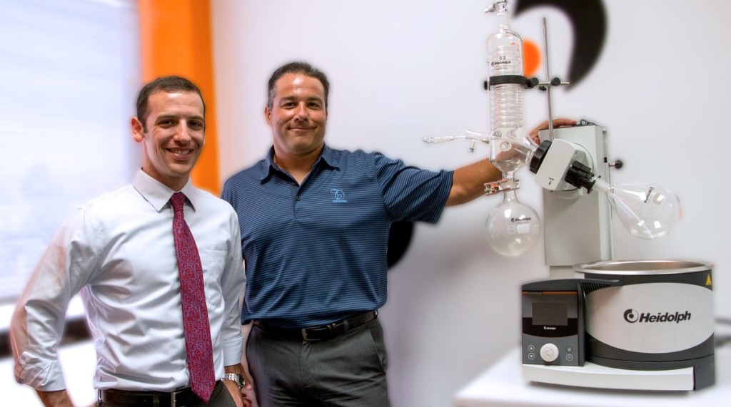 Heidolph North America president Jim Dawson (right) with Robert Lillianfeld, Seeding Labs' Director of Corporate Relations