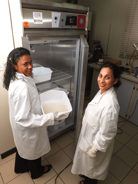 Drs Francis and Delgoda at the NPI