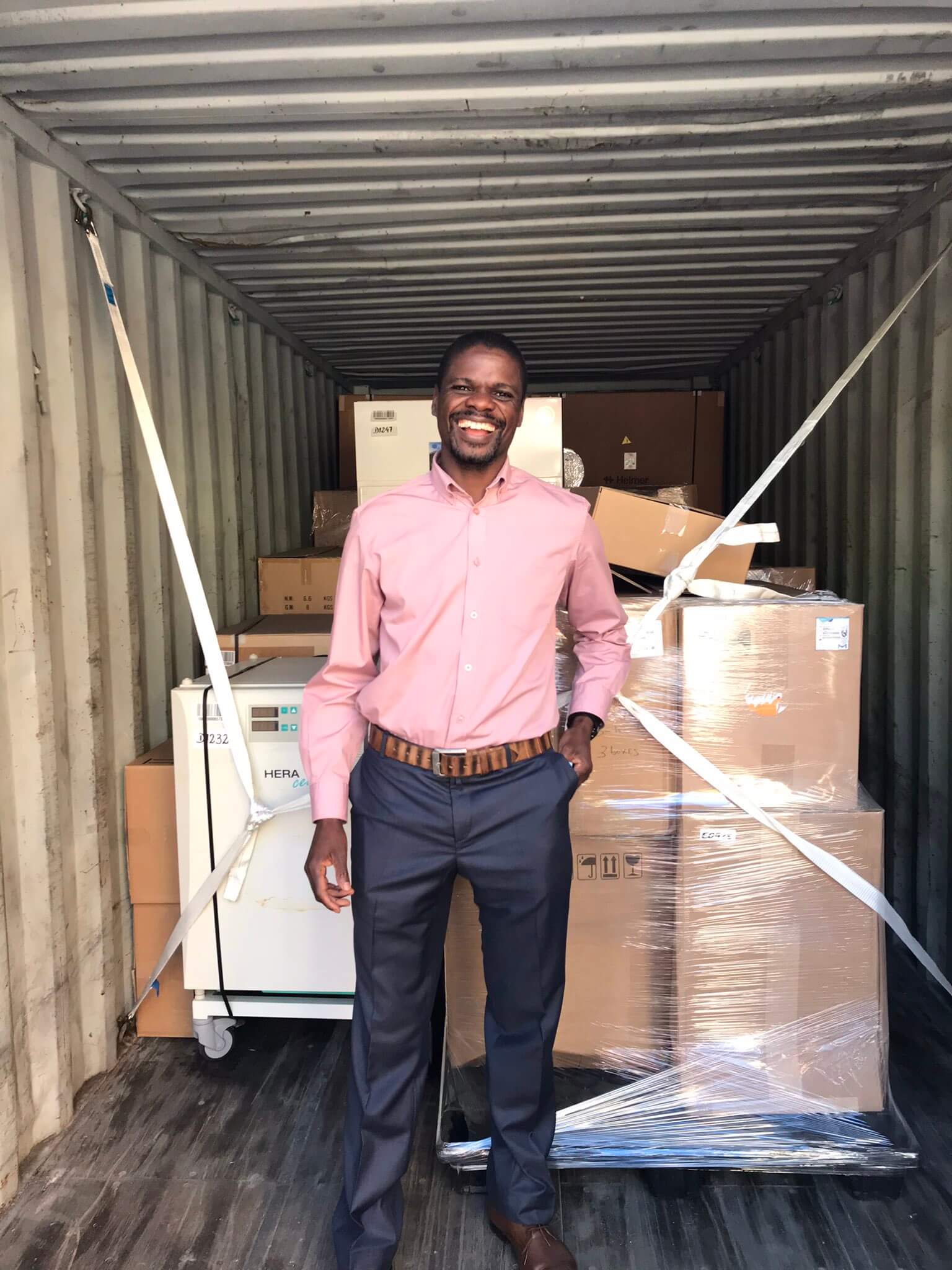 Equipment arriving at UNam