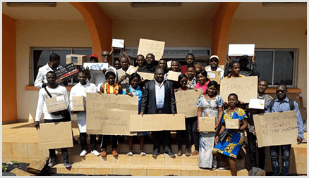 Researchers and students at the Universite de Dschang in Cameroon