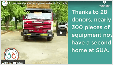 Equipment arrives on campus at Sokoine University of Agriculture